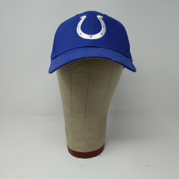 NFL Team Indianapolis Colts Strapback Hat OSFA Blue Embroidered Horseshoe Logo - Picture 2 of 12